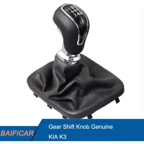 Baificar Brand New Genuine Leather Gear Shift Knob Lever 6-Speed For KIA 2012-2016 K3 Forte Cerato