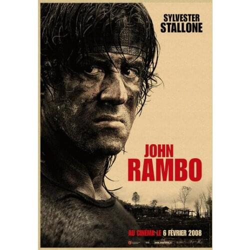 More style First blood Rambo classic Movie Art Film Print Silk Poster Home Wall Decor 24x36inch