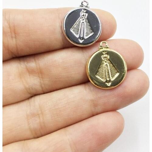 Eruifa 10pcs 15mm Brass necklace,earring bracelet jewelry DIY handmade 2 colors Gold and silver