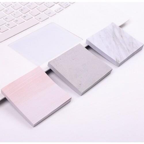 Hot natural marble texture sticky notes tearable small note book creative student stationery message note N stickers