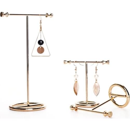 Fashion Metal Earrings Display Stand Elegant Earrings Display Stand Jewelry Display Tray Earrings Ring Display Showcase
