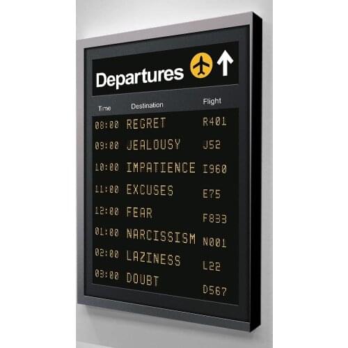 Modular Pictures Canvas Wall Artwork Paintings Nordic Style Aircraft Schedule Printed Poster Home Decoration Frame for Office