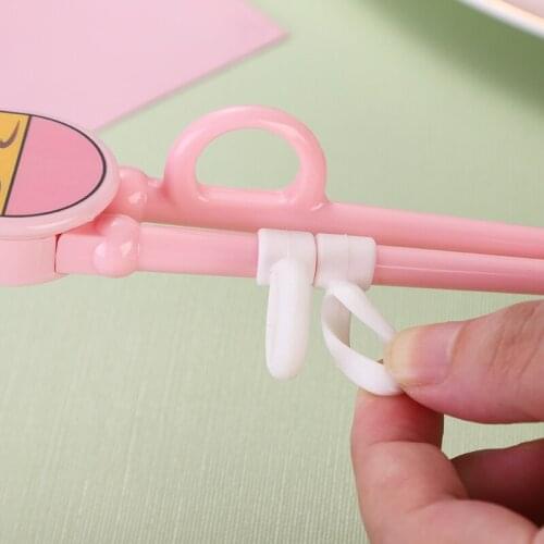 Cartoon Plastic Easy-to-Use Training Chopsticks With Silicone Finger Ring For Toddlers Kids Adults And Beginners
