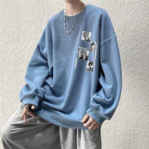 Autumn and winter trend plus velvet thick long-sleeved wei clothing mens round collar collar loose bottom shirt