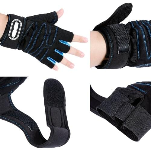 Gym Gloves Heavyweight Sports Exercise Weight Lifting Gloves Half Finger Body Building Training Sport Workout Gloves For Unisex