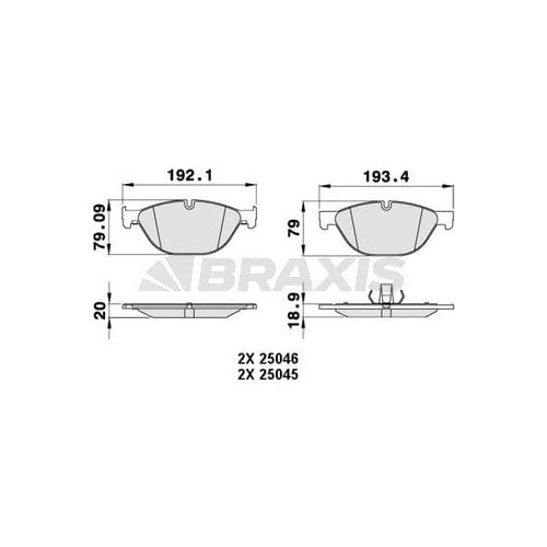 FRONT BRAKE BALATASI BMW F10 F01 F11 N57 N52 34116775318
