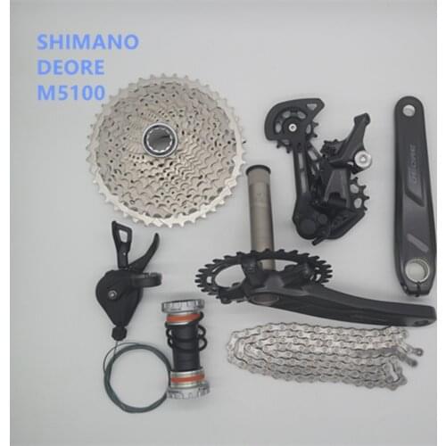 SHIMANO DEORE M5100 11v Groupset Shifter M5100 Rear Derailleur RD crankset 1x11S -speed Cassette Chain Original for MTB bike