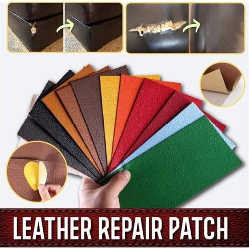 Leather Repair Self-Adhesive Patch Full Color Self Adhesive Stick on Sofa Clothing Repair Leather PU Sofa Skin Bed Shoe Parches