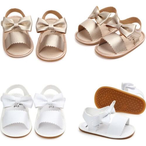 Cute Girls Sandals Summer Newborn Baby Girl Princess Bowknot Sandals Soft Sole Crib Shoes Prewalker Baby Girl Sandals Melissa