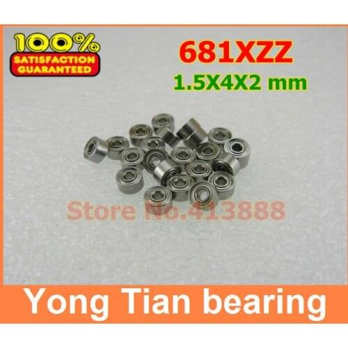 681XZZ 681X 681 L415ZZ deep groove ball bearing 1.5x4x2mm miniature bearing 1.5*4*2 mm full complement