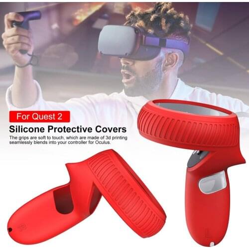 Silicone Protective Cover For Quest2 VR Handle VR Controller Grip Cover Protector Skin For Oculus Quest 2 Dropshipping Wholesale