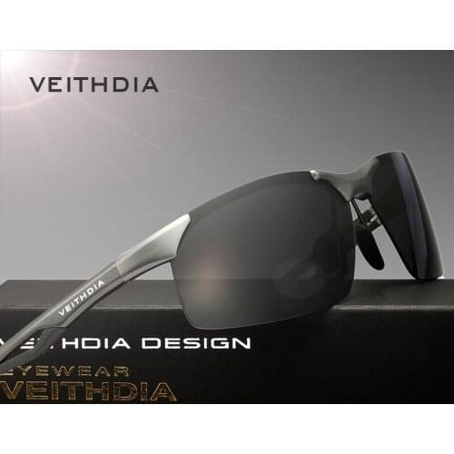 VEITHDIA Aluminum Magnesium Classic Brand Mens Sunglasses Polarzed Sun Glasses Eyewear Accessories oculos For Men Male 6591
