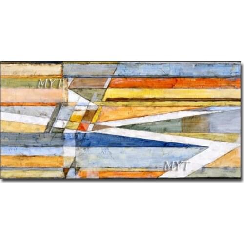 Modern Decor Abstract Geometric Canvas Artwork Handmade Oil Painting Piece Canvas Wall Hangings Large Size For Hotel Wall Decor