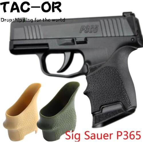 Tactical 3 Color Non-slip Cobblestone Texture Beavertail Rubber Grip Sleeve for Hunting Pistol Sig Sauer P365 Dropshipping