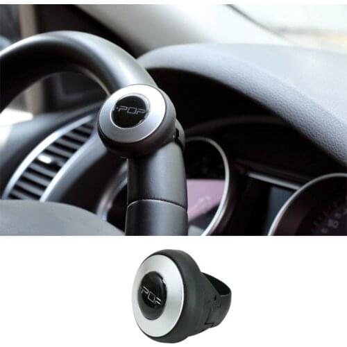 Universal Turning Steering Wheel Spinner Knob 360 Degree Rotation Metal Bearing Power Handle Ball Shaped Booster Black