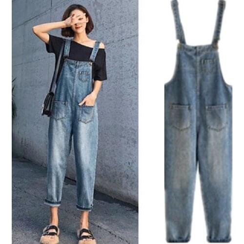 Women clothing denim washed fabric rompers summer/autumn overalls women jumpsuits suspenders jeans women overalls rompers jeans