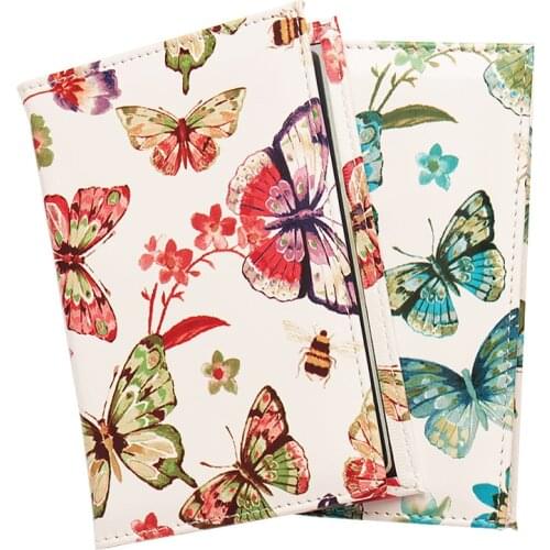 Zoukane Bees Butterfly Flowers PU Leather Passport Cover Case Ticket ID Holder Passport Wallet Clip Travel Accessories ZSPC53