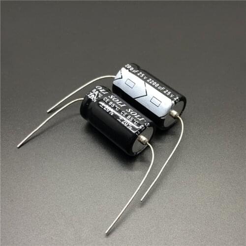 5Pcs/50Pcs 2200uF 25V SOLI 16x27mm 25V2200uF Axial Aluminum Electrolytic Capacitor