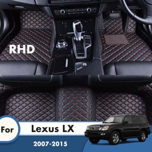 RHD Car Floor Mats For Lexus LX 2015 2014 2013 2012 2011 2010 2009 2008 2007 Auto Interior Accessories Custom Protect Carpets