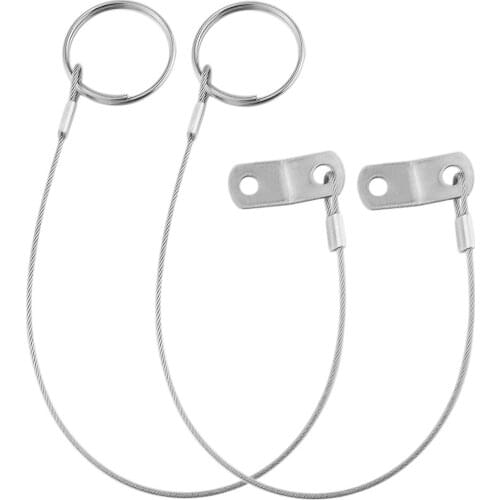 QUICK RELEASE Pin With 150mm Lanyard 316 Stainless Steel Bimini Marine Topx2