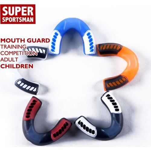 Adult Kids 1set Anti Shock Single-sided Teeth Guard Mouthguard Free Combat Kick Boxing Rash Guard Children Sport Tooth Protector