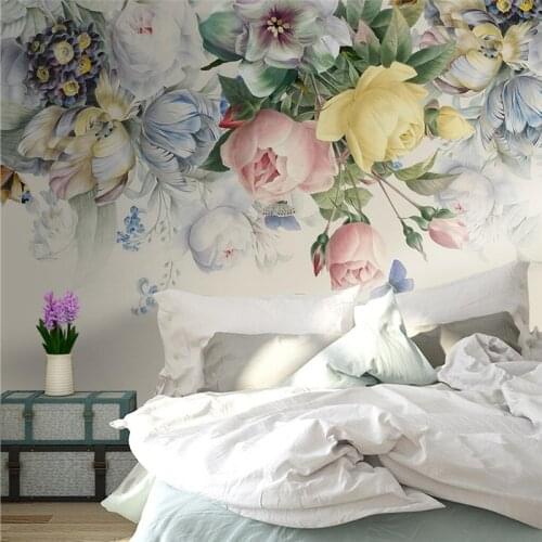 Beibehang custom photo wallpaper Vintage flowers wallpapers for living room bedroom decoration mural 3d murals wall paper house