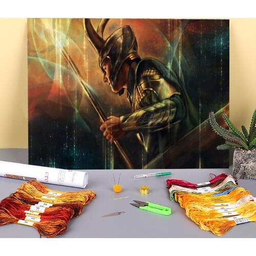 Portrait A Once And Future King Printed Canvas 11CT Cross-Stitch DIY Embroidery Kit DMC Threads Sewing Knitting Decor