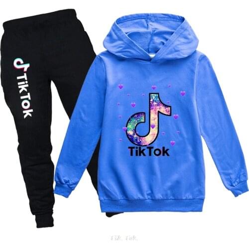 Tik Tok Boys Girls Clothing Sets Children Fashion Hoodies And Pant Set Kids Clothing Spring Autumn Sports Suit Tracksuit