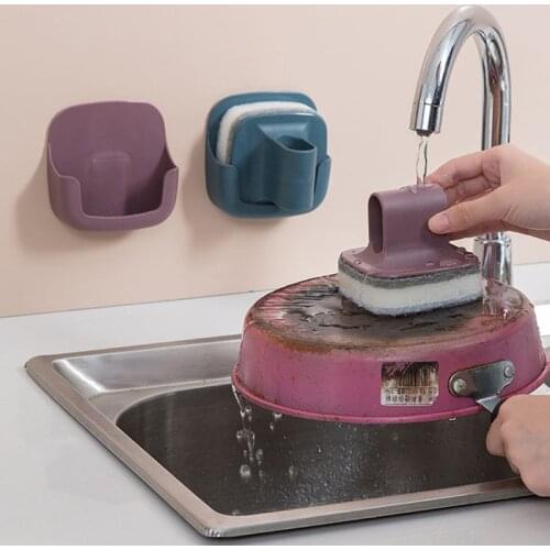 Kitchen Cleaning Supplies Wall-Mounted Pot Brush With Handle Sponge Dishwashing Brush Pot Brush Degreasing Cleaning Brush