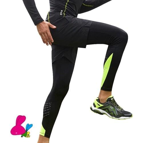 SUMMER Men Gym Fitness Sports Elastic Stretch Training pants Mallas Hombre Basketball Football Jersey Compression Running pant