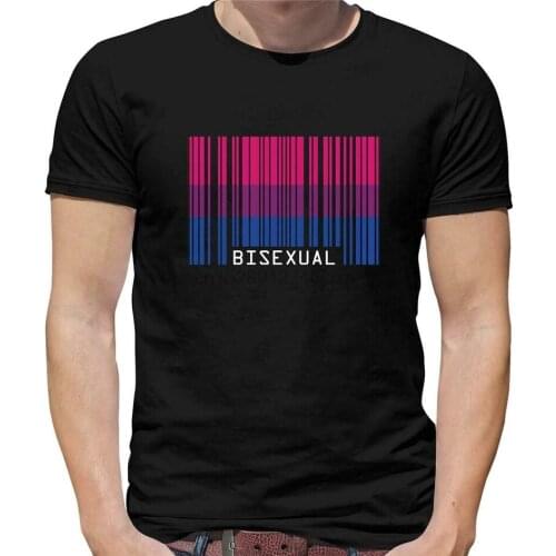 Lgbt Barcode Flags Bisexual Mens T-Shirt - Pride - Gay - Bi - Lesbian - Trans Printed Tee Shirt