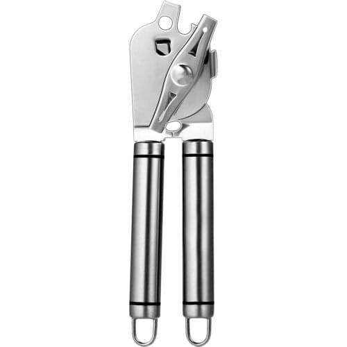 LUDA Can Opener Stainless Steel Manual Tin Can Opener Heavy Duty 3-in-1 Bottle Opener Lever for Kitchen Restaurant Camping