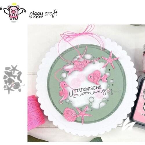 Piggy Craft metal cutting dies cut die mold Marine life decoration Scrapbook paper craft knife mould blade punch stencils dies