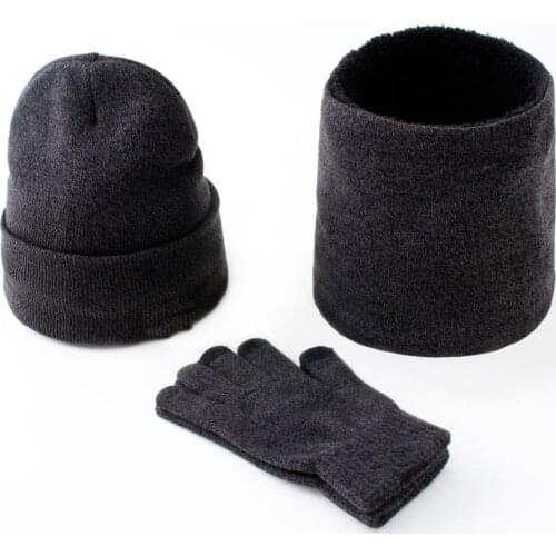 Mens Winter Hat and Scarf Set Soft Comfortable Hat Scarf Set for Men and Women with Fleece Lining
