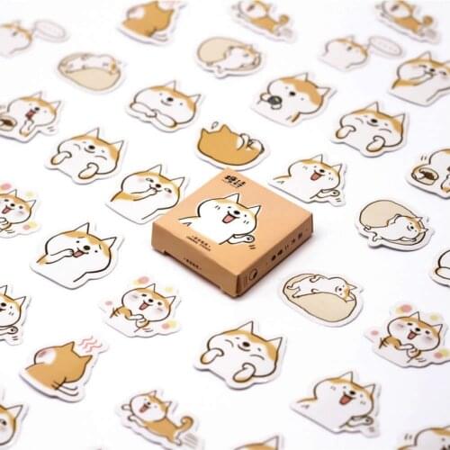 40pcs/pack Cute Shiba Diary Notebook Pack Posted It Kawaii Planner Scrapbooking Sticky Stationery Escolar School Supplies