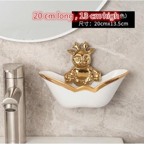 European style home bathroom wall hanging soap box, cartoon model crafts, creative bathroom shelf