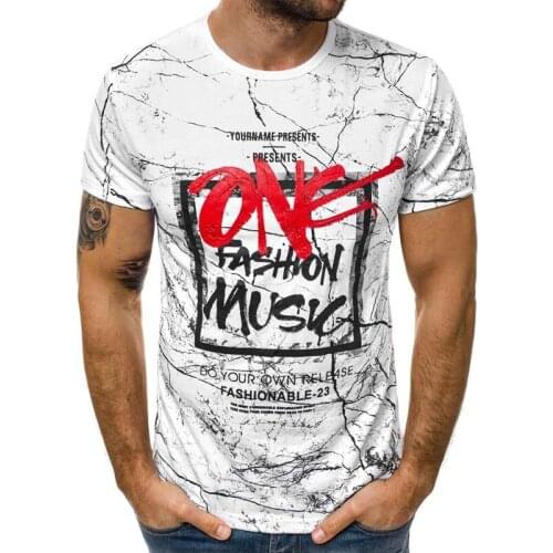 2019 New Casual T Shirt Men Summer Letter Print Short Sleeve T Shirts Men Solid Men T Shirt Streetwear Tops Tee Shirt Homme XXXL