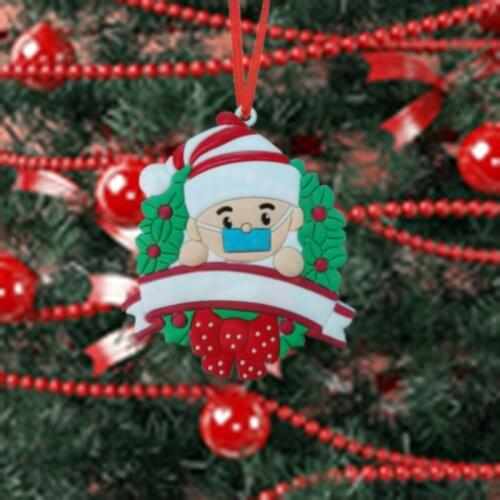 Personalized Accessories for Tree Christmas Pendant Santa Claus Pendant DIY Name Blessing and Holiday Gift for Friend