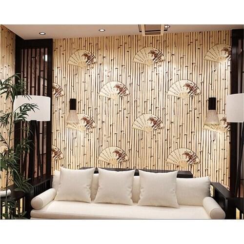 Beibehang papel de parede 3d Fan wallpaper teahouse study hotel background Japanese style Chinese style classical wallpaper roll