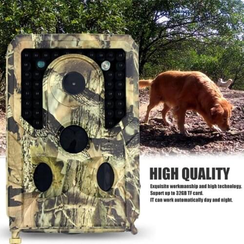 Hunting Camera Waterproof 1080P Trail Camera Outdoor Motion Detection Cam, Camouflage, 32G Memory Card, Card Reader
