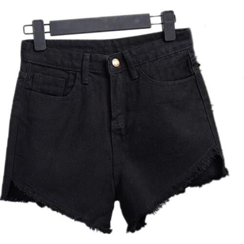 Hot Womens High Waist Denim Shorts Summer Spring Female Stretch Slim Sexy Tassel Jeans Short for Ladies Girls Feminino