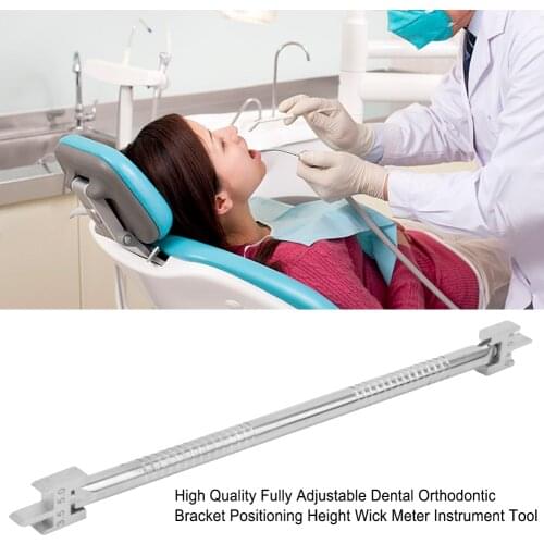 Adjustable Stainless Steel Dental Rod Tools Orthodontic Materials Bracket Double Fork Head Positioning Height Gauge Instrument