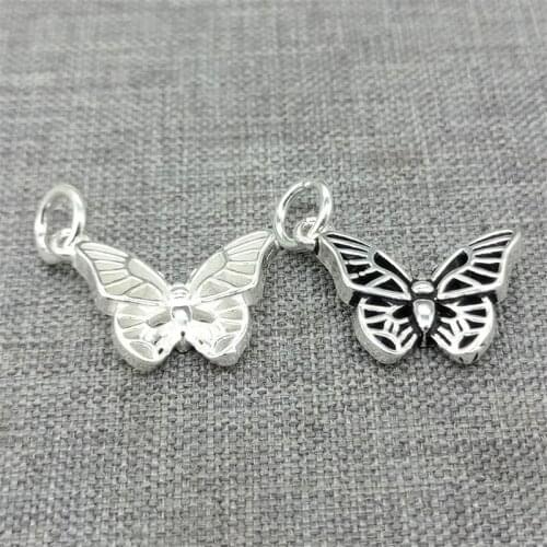 4pcs of 925 Sterling Silver Butterfly Charms for Bracelet Necklace