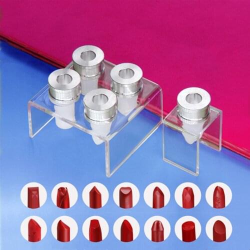 3pcs/set Silicone Lipstick Mold Aluminum Ring Mould Holder DIY Mould Crafts Tool Kit Stand Lip Balm 12mm Tube