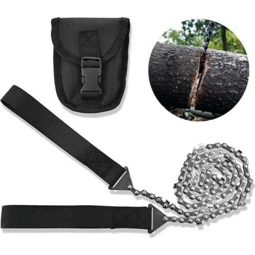 Outdoor Pocket Chainsaw Chain Folding Hand Saw Tool for SurvivalGear Camping Hunting Tree Cutting Emergency Kit Outdoor Survival