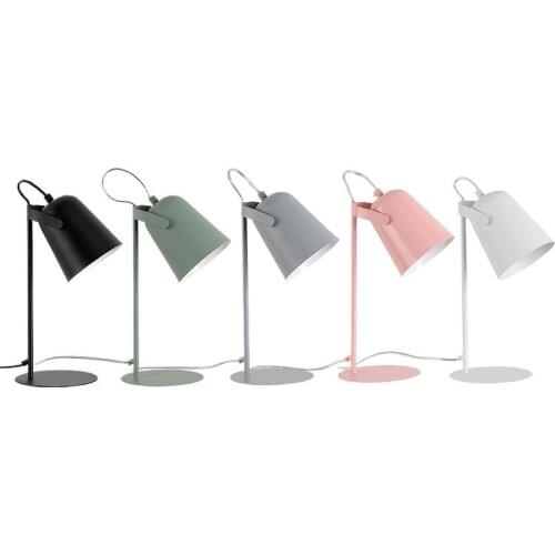 Modern art deco painted Nordic style creative desk Lamps E27 LED 220V Table Lamp for Office Reading bedside home bedroom ZM109