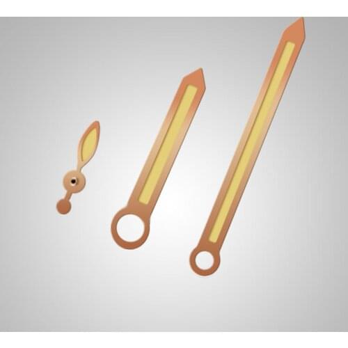 3pcs Luminous Watch Hands Orange Transparent Edge For Swiss Eta 6497/6498 For Seagull St3600/St3620 Movement Watch Accessories