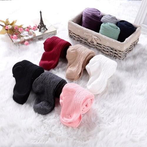 2-12Yrs Children Spring/Autumn Tights Cotton Baby Girl Pantyhose Kid Infant Knitted Collant Tights Soft Infant Clothing