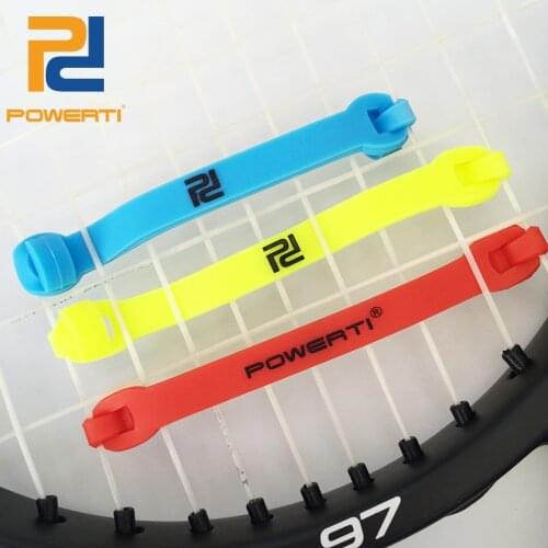 POWERTI Vibration Dampener Shock Buckle Silicone Reduce Shock for Tennis Racket 10pcs/lot Black