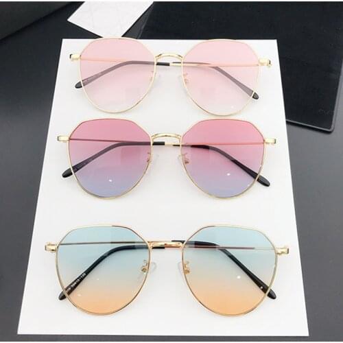 VWKTUUN Sunglasses Women Men Gradient Sunglasses Irregular Shades Driving Driver Glasses Ocean Lens Eyewear Metal Sun glasses